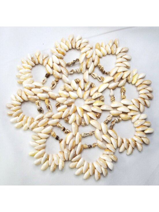 Puka Cowrie Other - Puka Cowrie Sea Shell 8" Trivet Hot Plate Wall Decor Tropical Ocean Beach Boho